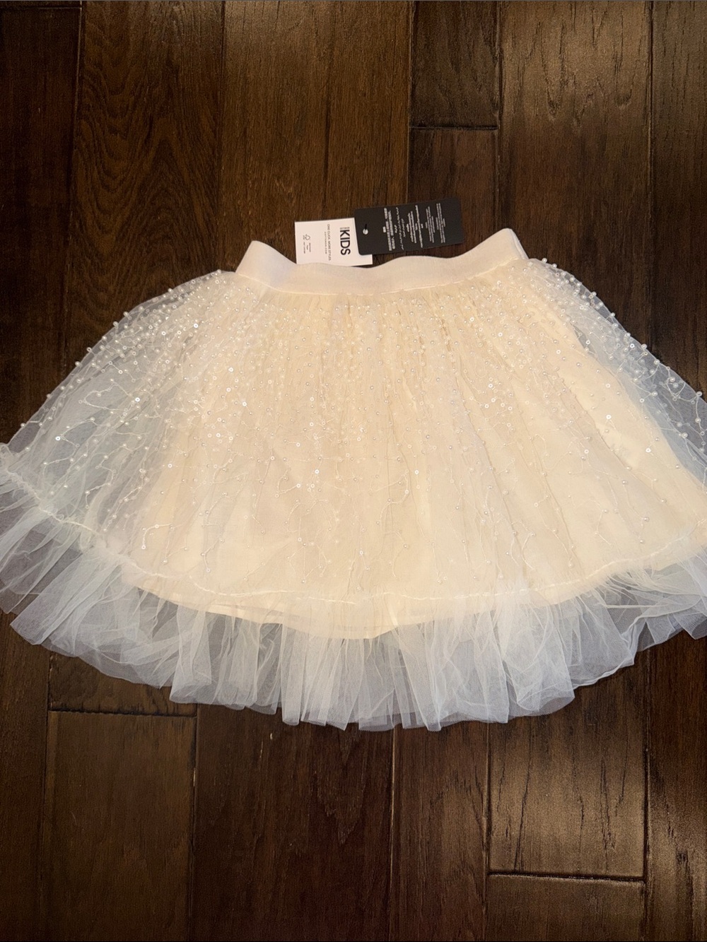 Cotton on Kids Sparkle Tulle Skirt - ivory 5-6